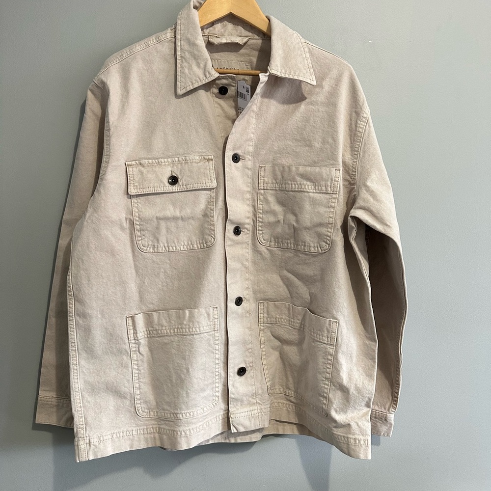 American Eagle Outfitters Tan Lightweight Shirt Jacket